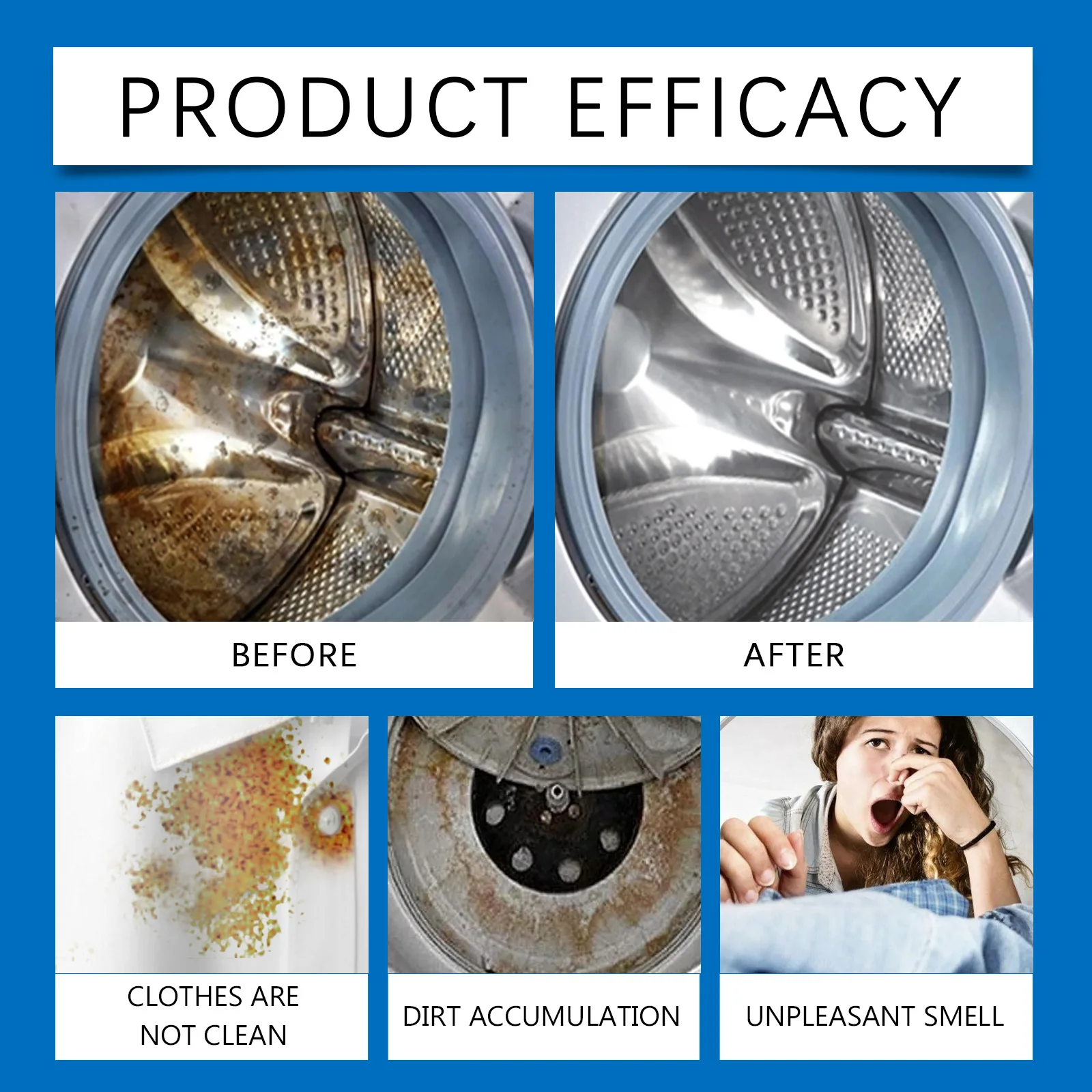Washing Machine Cleaning Tablets Deeply Cleans Washing Machine Drum Removes Dirt&Odors Household CleaningTablets