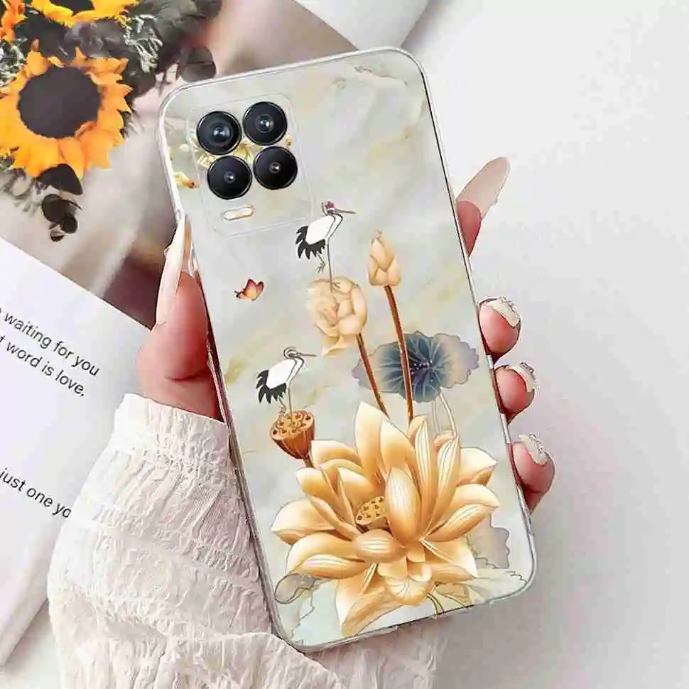 Floral Print Soft Silicone TPU Phone Case - Elegant Protective Cover