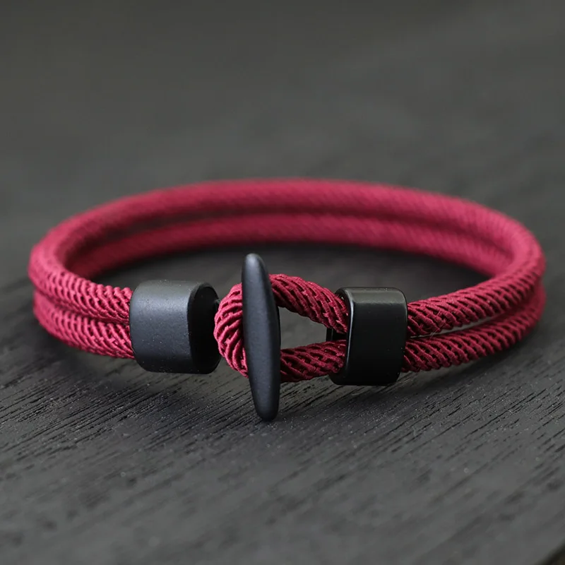 Minimalistisches Herrenarmband mit Faden, Outdoor-Abenteuer, Bergsteigen, Armband, Hiphop, Rock, Pulseira Masculina, Freund, Geschenk, Joias