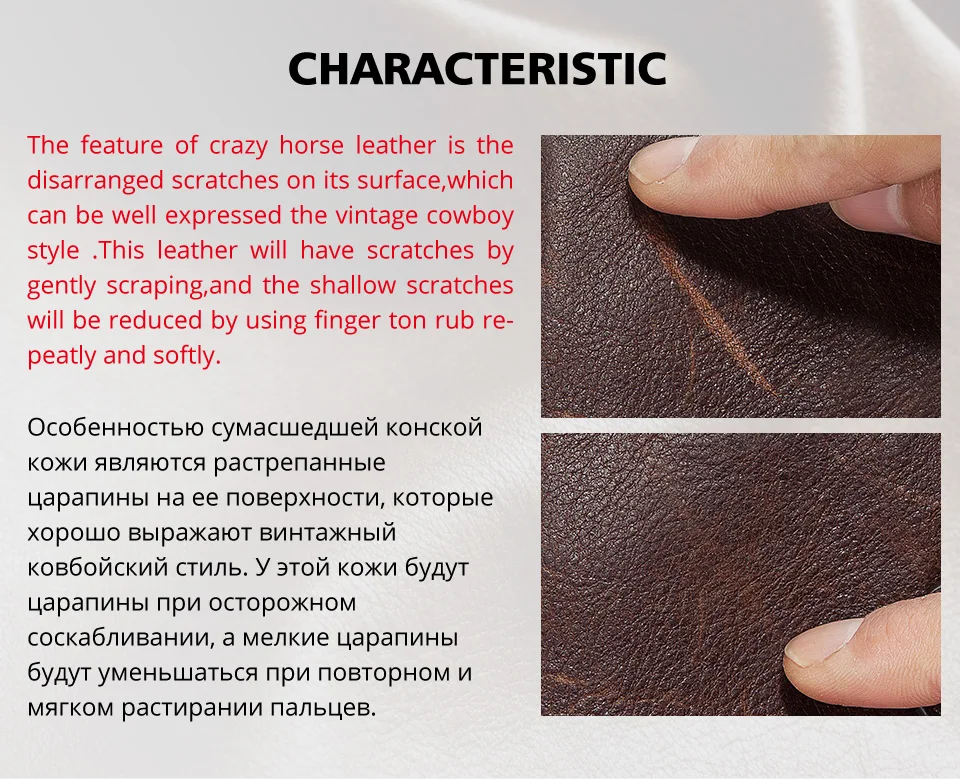 Real Leather RFID Trifold Wallet for Men - Slim Airtag Card Holder with ID Window