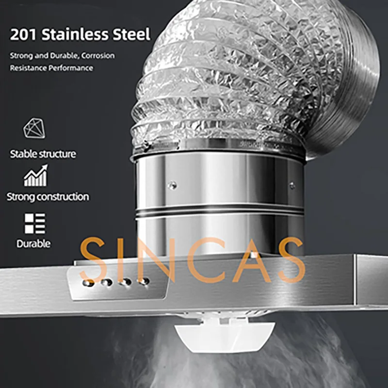 Stainless Steel Range Hood Exhaust Fan With Built In Light Kitchen Ventilation Extractor Fan For Stove Wall Mount Range Hood 1