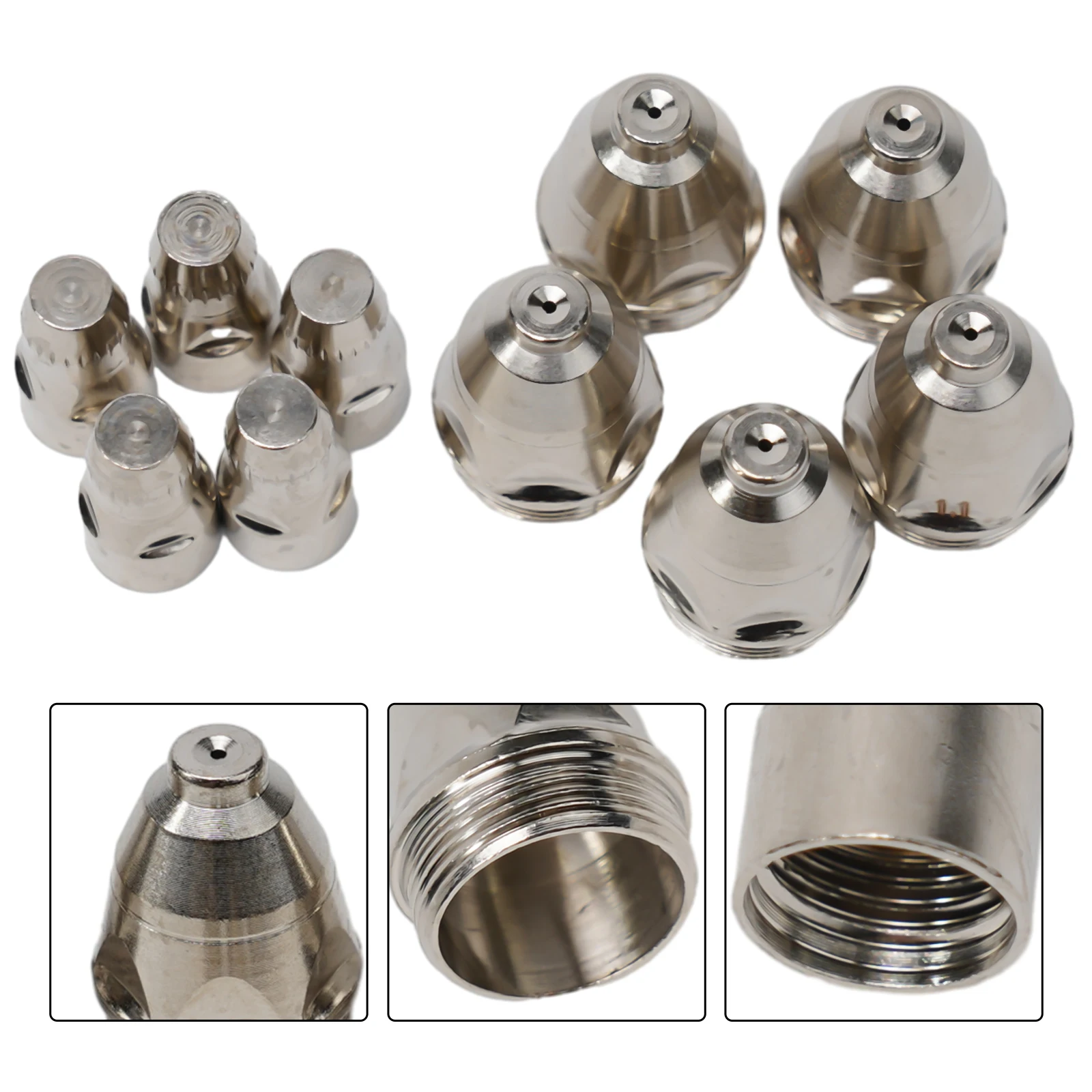 

10pcs P-80 Plasma Cutter Consumable Torch Nozzle Kit 1.1mm-1.7mm Nozzle Tip Electrode Set For Plasma Welding Welder Supplies