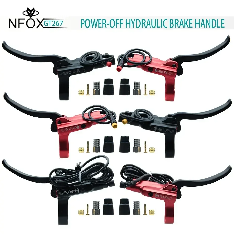 

NFOX GT267 Power Off Brake Handle 3 Pin lever Electric Bicycle Bafang Hall Motor Hydraulic Brakes Mountain E Bike accessories