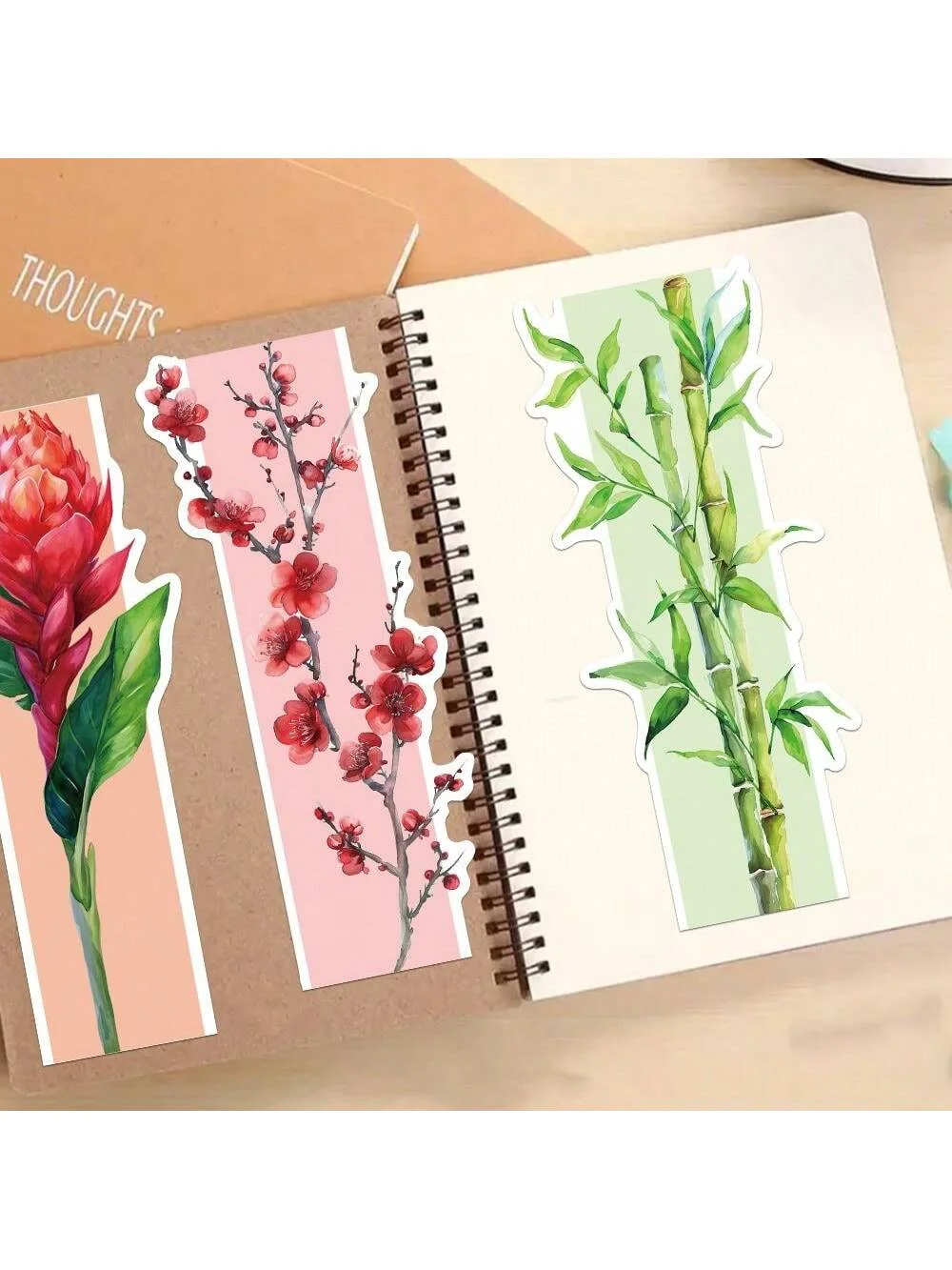 Flower Bookmarks Reading Page Markings Decoration Reading Book Markings Plant Flower DIY 30pcs floral painting bookmark bookmarks stationery supplies retro flower bookmark