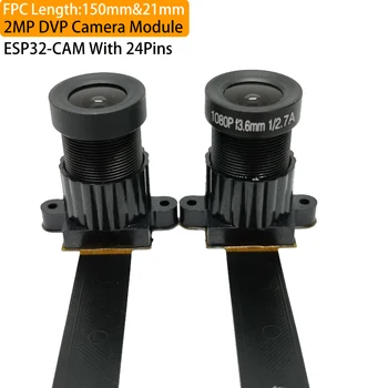 OV2640 150MM 21MM Camera Module 1080P for ESP32-CAM DVP Camera Module 2 Million Pixels 65 70 95 120 180 Degree Fixed Focus 24PIN 1