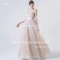 XPAY Bohemian Illusion O Neck Korea Ball Gown Pleats A Line Wedding Dresses Photography Shoot Elegant Customised Bride Gown 1