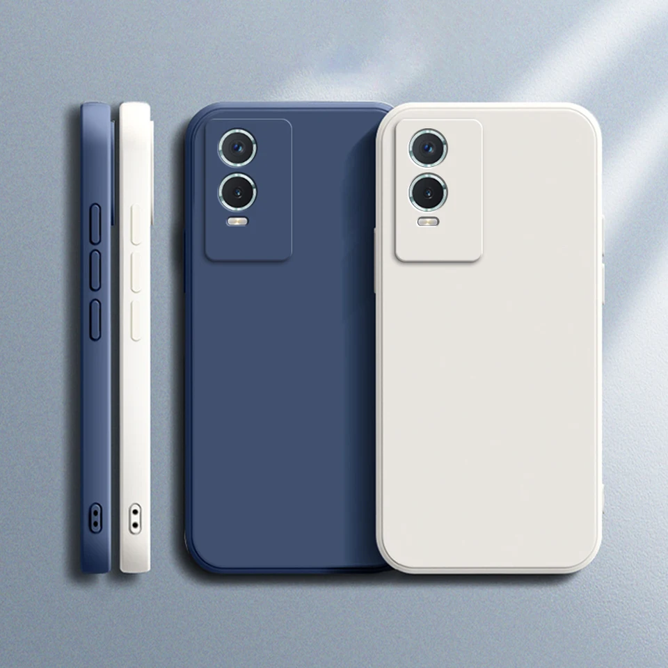 Custodia WEIOU Per VIVO Y76 5G – Cover Posteriore In Vetro Temperato 9H Con Bordo TPU, Design Sfumato, Antiurto - 2