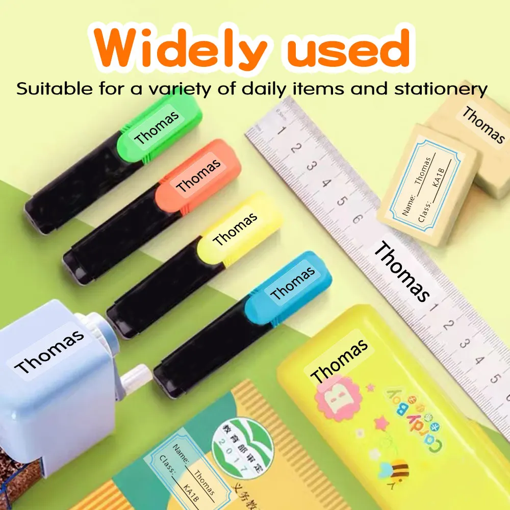 School Supplies Name Labels - Personalized Waterproof Stickers – Wood  Unlimited