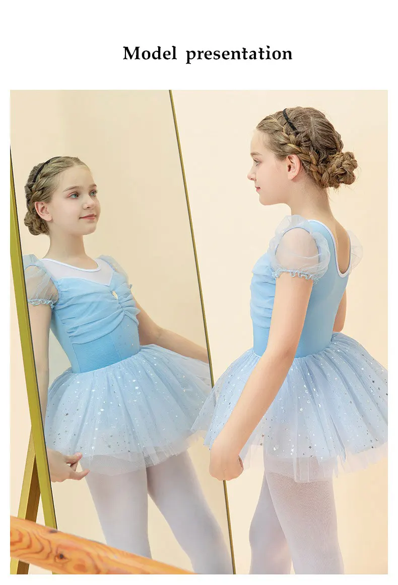 Tanzkostüm – Tanzanzug-Set für Kinder im Prinzessinnen-Stil – Ballett- und Körperperformance-Kleidung für Kinder – Detail 4