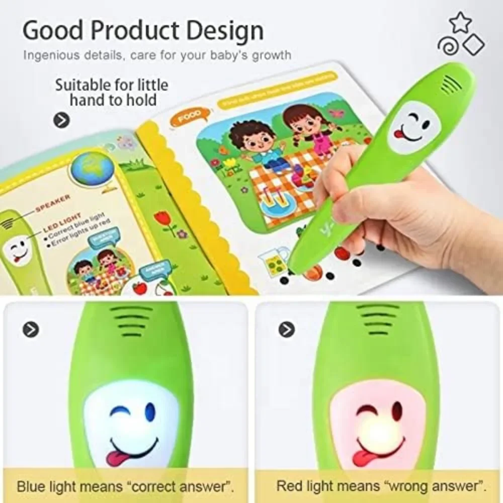 Educational Toy Y-Pen English Learning Smart Point Touch Talking Pen Learning Machine voice sound book for Kids 5