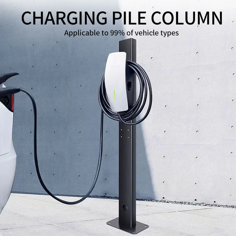 

EV Charging Holder Pedestal Stand Pillar Stand Easy to Install For Tesla Durable EV Charging Mounting Pole Aluminum Alloy