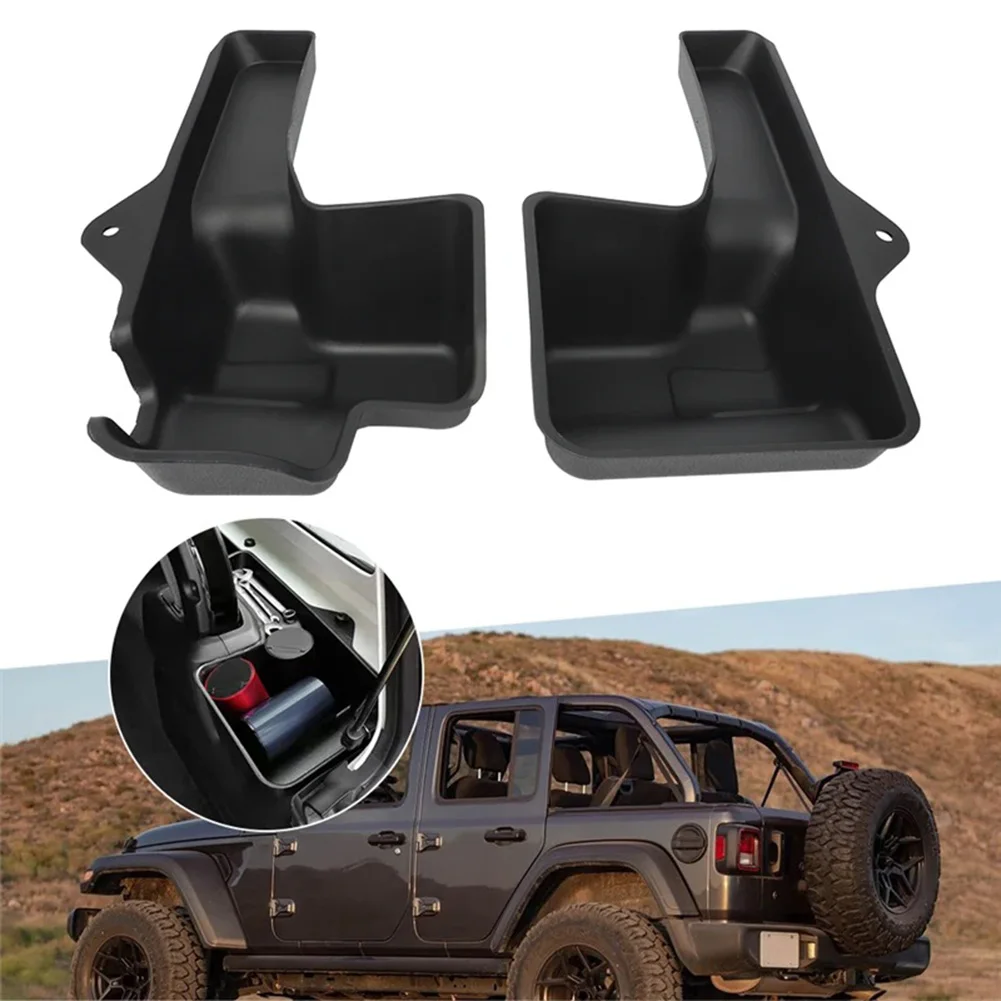 

1 пара боковых ящиков для хранения заднего багажника, органайзер, лоток для хранения и поддержания порядка для Jeep Wrangler JL JLU Sahara Rubicon 2018-2021, 4 двери