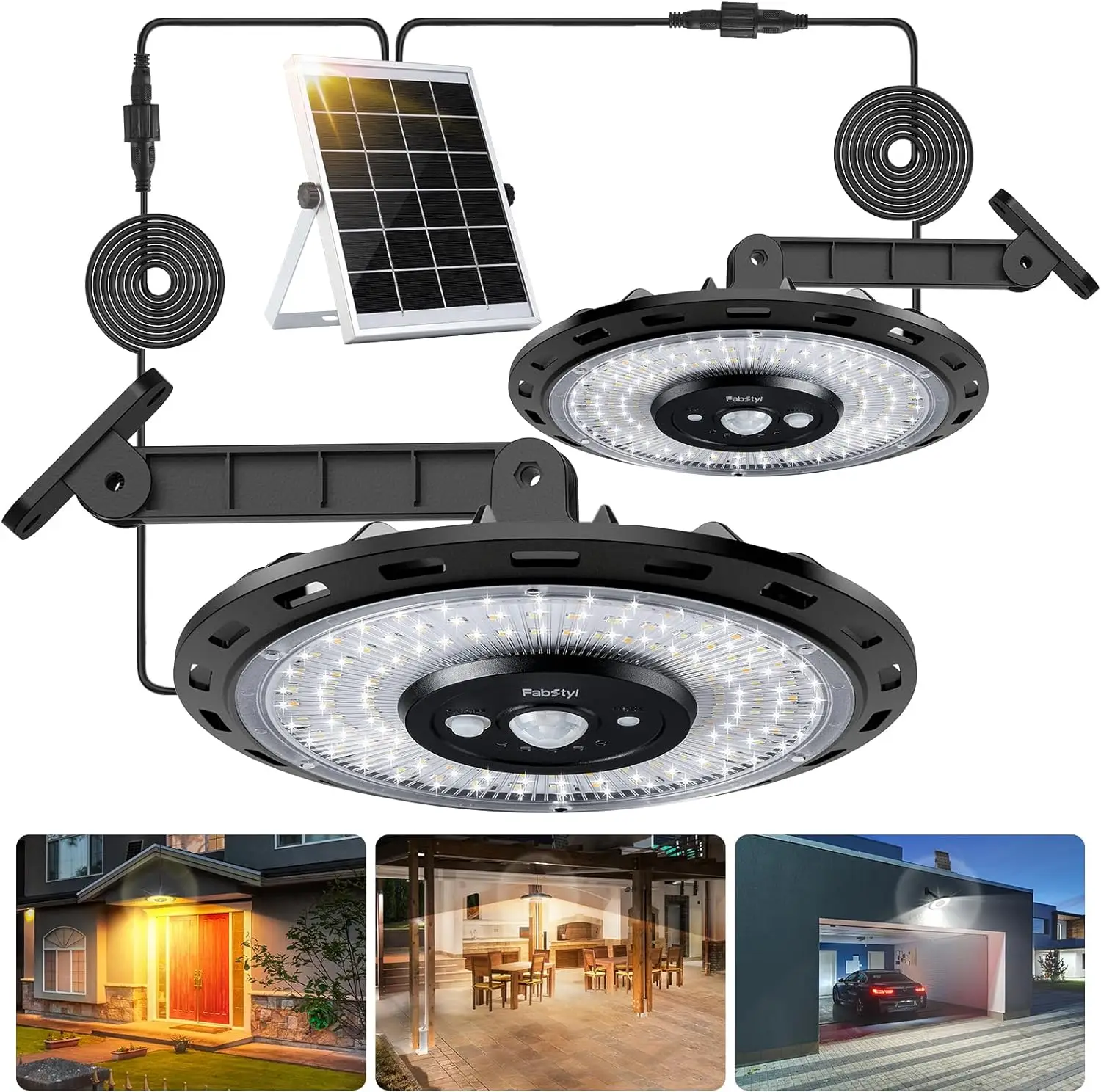 Dual Head Solar Light Indoor Outdoor Solar Powered Shed Lights with Sensor Daytime Available Dimmable Remote for Patio Gazebo gazebo with double roof 3x3 m anthracite