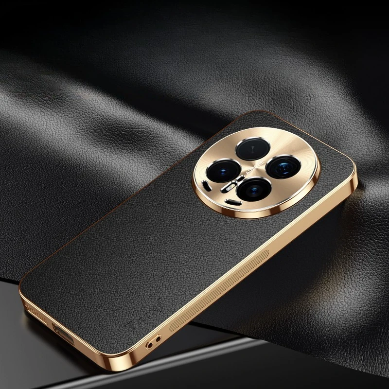 Honor Magic 8 PU Leather Plating Shockproof Lichee Pattern Case