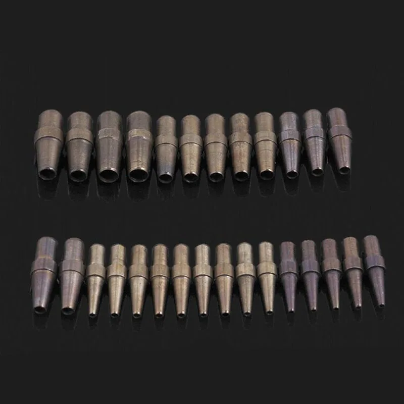 Leather Hole Puncher Leather Punching Awl Round Hole Punch Cutter Set Hole Punch Cutter Set Leather Hole Punch Leather Punch Tool Eyelet Installation Punch Tool Round Hole Punch Set Rivet Punch Tool 10Pcs Leather Punches Hole Cutting Special Tool For Punching Machine Replacing Scalp Leather DIY Accessories