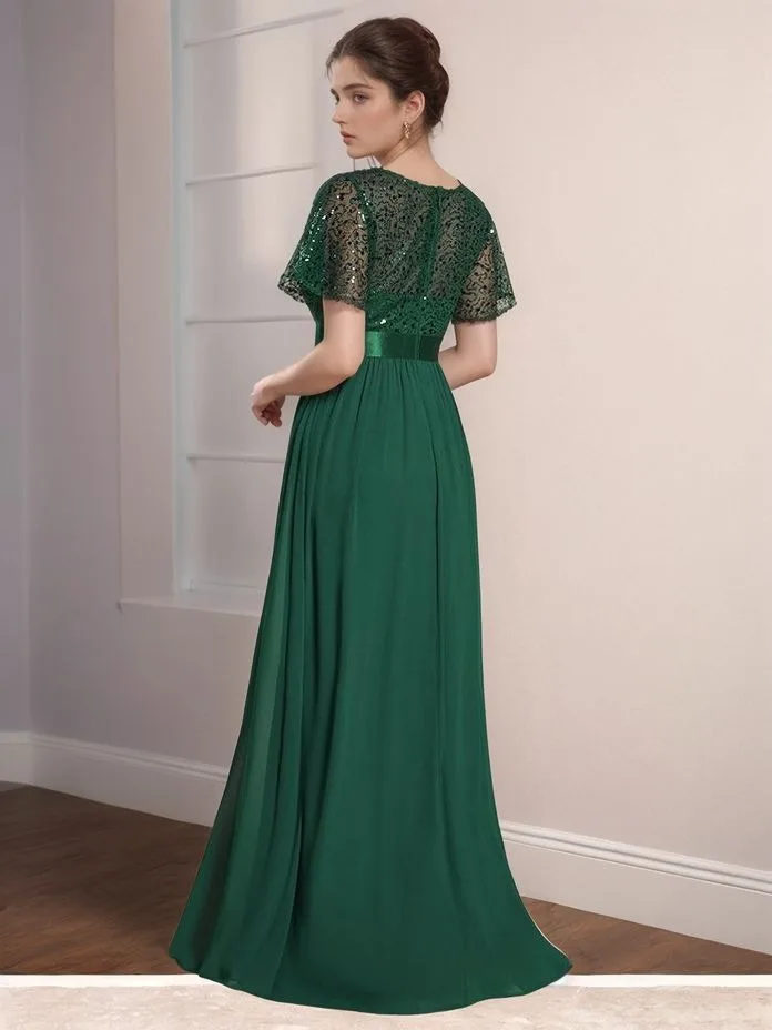 فساتين وصيفة العروس أنيقة برقبة دائرية للسيدات بأك...