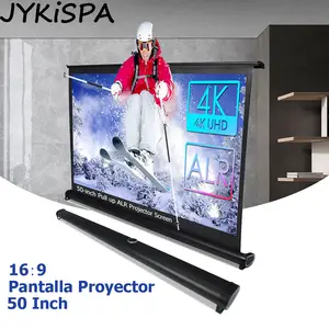 VEVOR pantalla para Proyector 80 pantalla de Proyector 16:9 4k HD pantalla de Proyector con trípode altura ajustable 200-250 cm pantalla Proyector