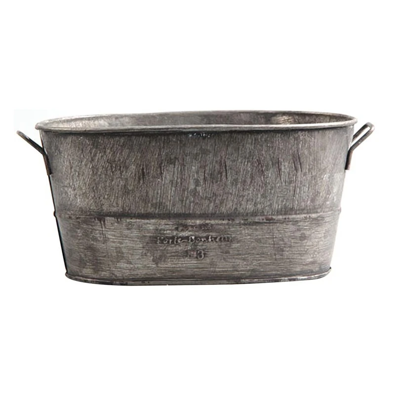 

Garden Plant Pot Decorative Vintage Succulent Planter Iron Flower Pot Home Decor Planter Zinc Coat Bucket Boxes