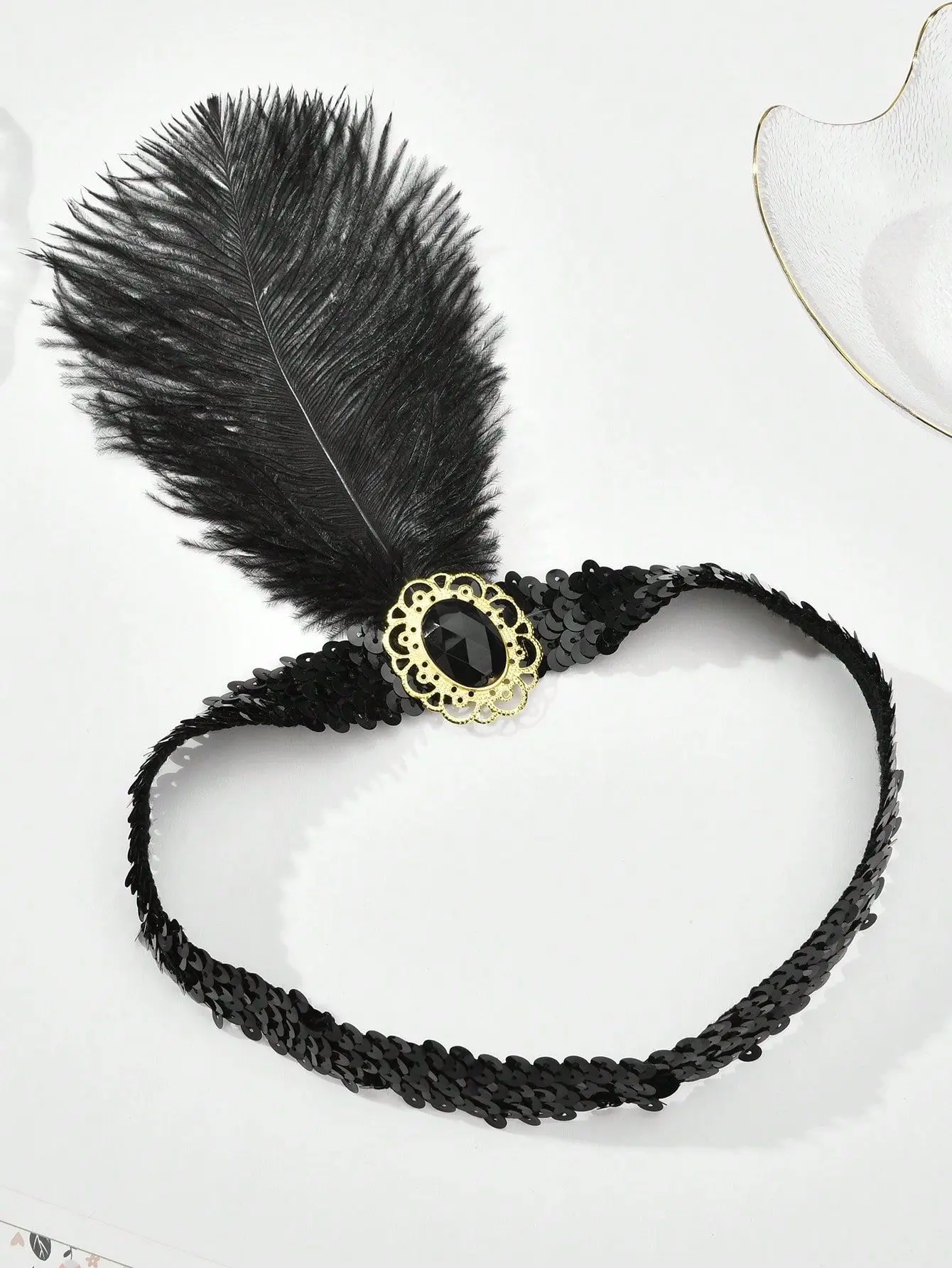 Fascinator Anni '20 Con Piume E Perle - Accessorio Per Capelli Elegante Per Cocktail Party, Donna, Copricapo Vintage
