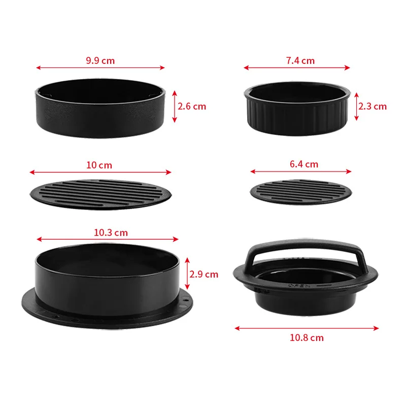 Gourmet Burger & Pie Press with Baking Liners - Kitchen BBQ Essentials