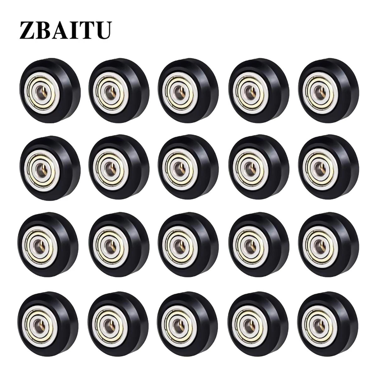 

CNC Openbuilds Plastic POM Wheel with 625zz Idler Pulley Gear Passive Round V-Slot Perlin Wheels for CR10 Ender 3/3 Pro 2/24PCS