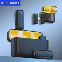 Wireless Lavalier Microphone with Charging Case Portable Audio Video Recording for Phones Laptop Devices Noise canceling MIC