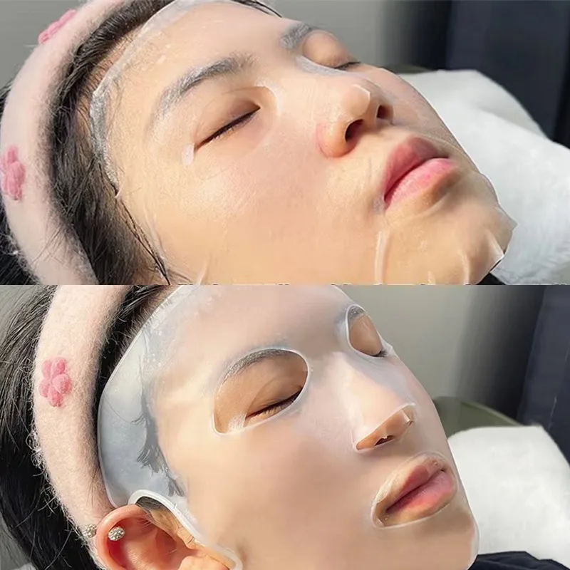 Silicone Face Mask for Women - Moisturizing & Firming Anti-Wrinkle Gel Sheet