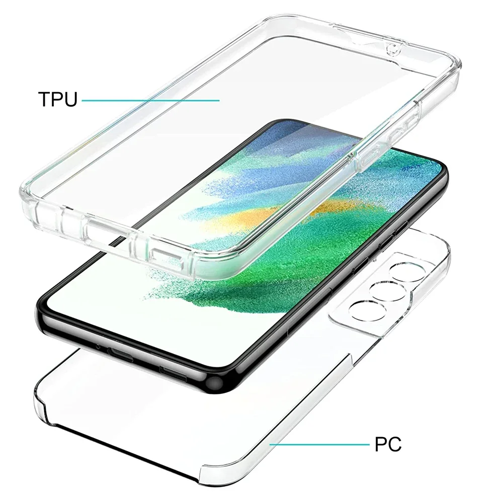 360° Full Cover Silicone TPU Hybrid Case - Durable Protection with Hard Coque Design
