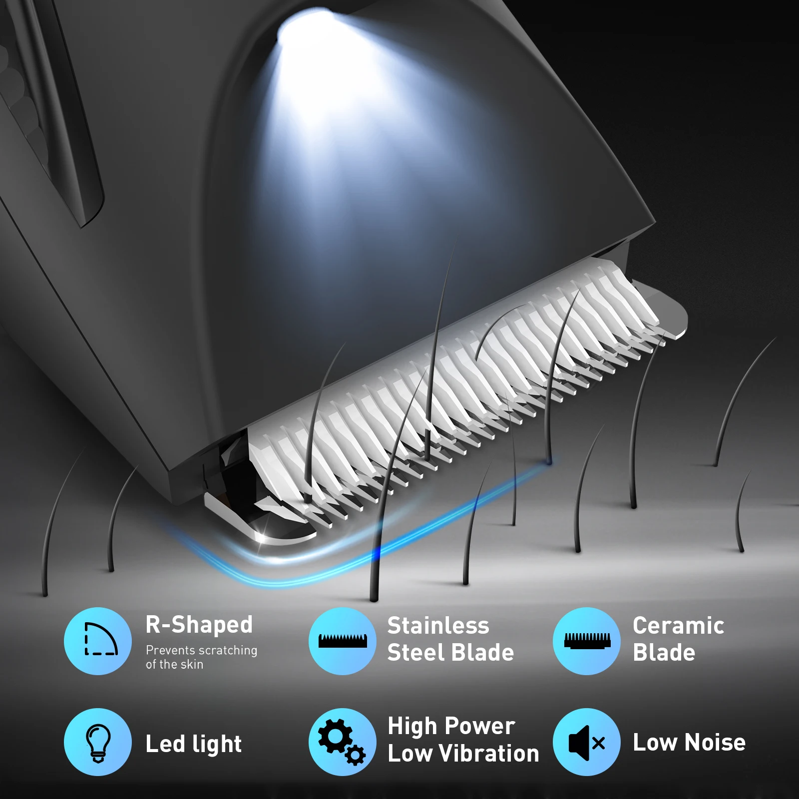 Sejoy Body Hair Trimmer Shaver for Men Ball Trimmer for Groin Pubic Replaceable  Blade Groomer Electric Razor Waterproof Clipper 5