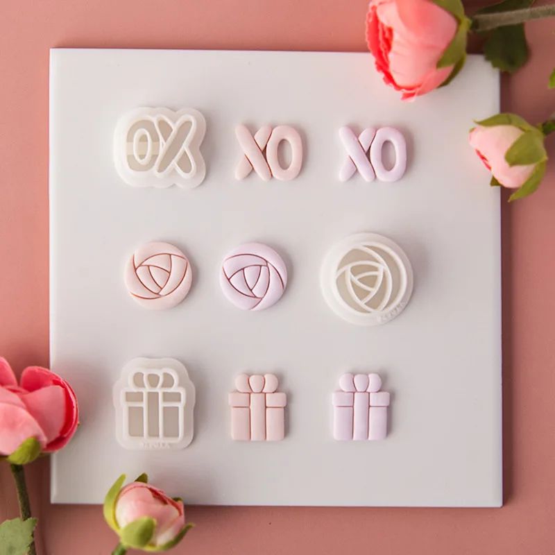 Valentine's Day Series Polymer Clay Cutting Molds Cutters Love Heart Shape For DIY Earrings Jewelry Decoration Making polymer clay cutter