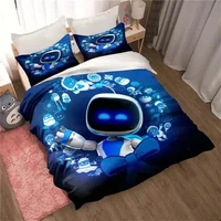 3D Game ASTRO BOT Cartoon 2pcs Bedding Sets Bed Set Duvet Cover Bed Comforte Set Bedding Set Luxury Birthday Gift For Boy 1