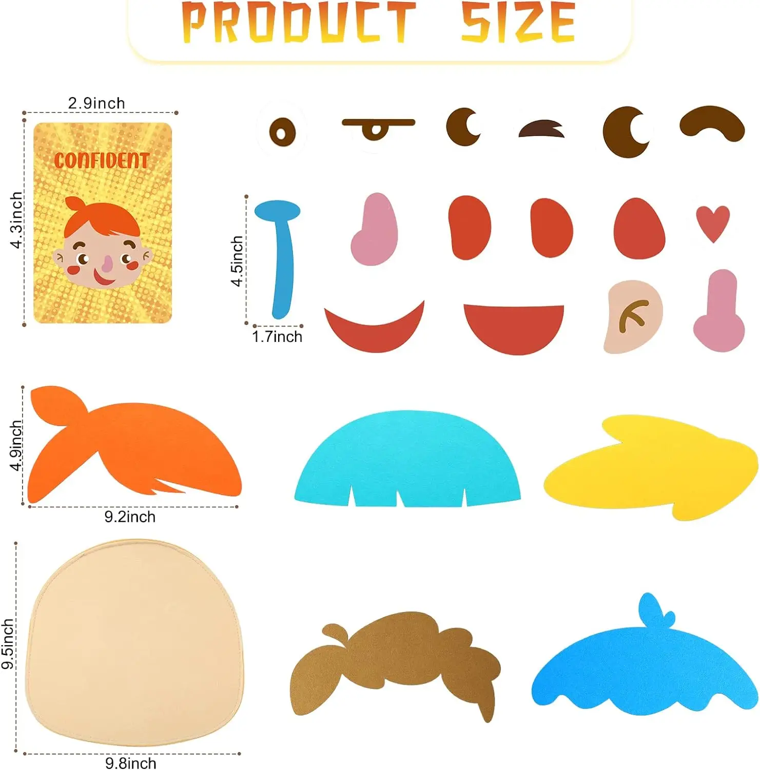 Montessori Five Sense Organs DIY Assembling Puzzle Social Emotional Learning Toys for Kids Make Faces and Describe Feelings 6