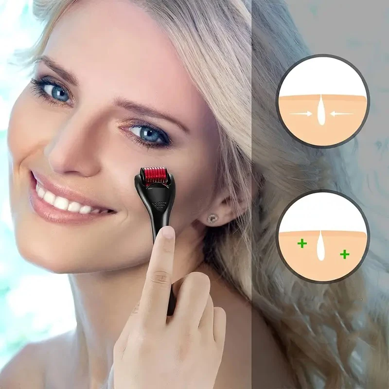 Professional Microneedle Roller 0.25mm 540 Titanium Microneedle Facial Skincare Beauty Massage Micro Grinding Tool