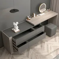 Commode de maquillage légère en bois massif, meuble de luxe pour chambre à coucher, seau à sens Premium, armoire intégrée, moderne et Simple 5