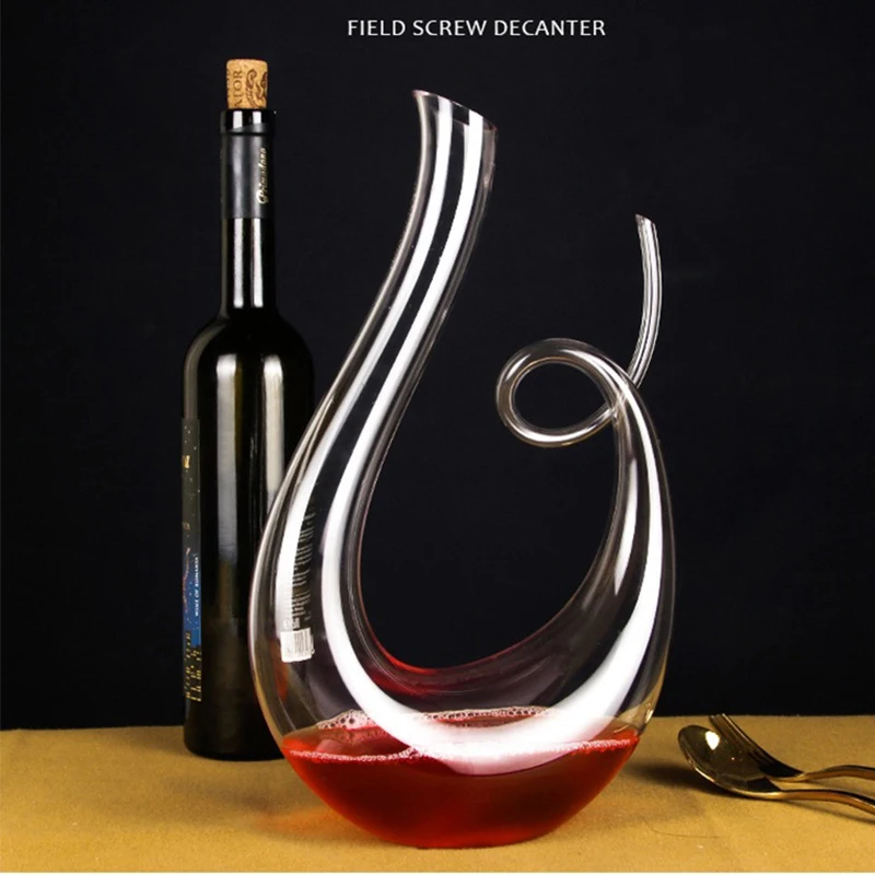 Wine aerator pourer wine aerator decanter 1700ML Wine Decanter Swan Red Wine Snuggie Decanters Hand Blown Bar Party Carafe Lead-free Fashion Crystal Champagne Aerator Set