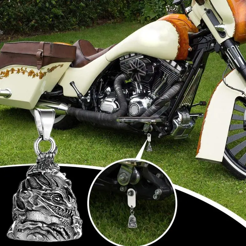 Lucky Bell For Motorcycle Skull Guardian Biker Riding Bell Motorcycle Accessories For Biker Riders Bicycle holiday wind bell