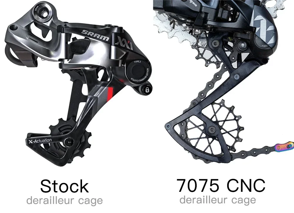MTB-Rennrad-Heck-Umwerferkäfig-Rollen für SRAM 11/12-Gang-Umwerfer mit übergroßem Lager für NX GX X01 XX1 EAGLE AXS – Detail 1