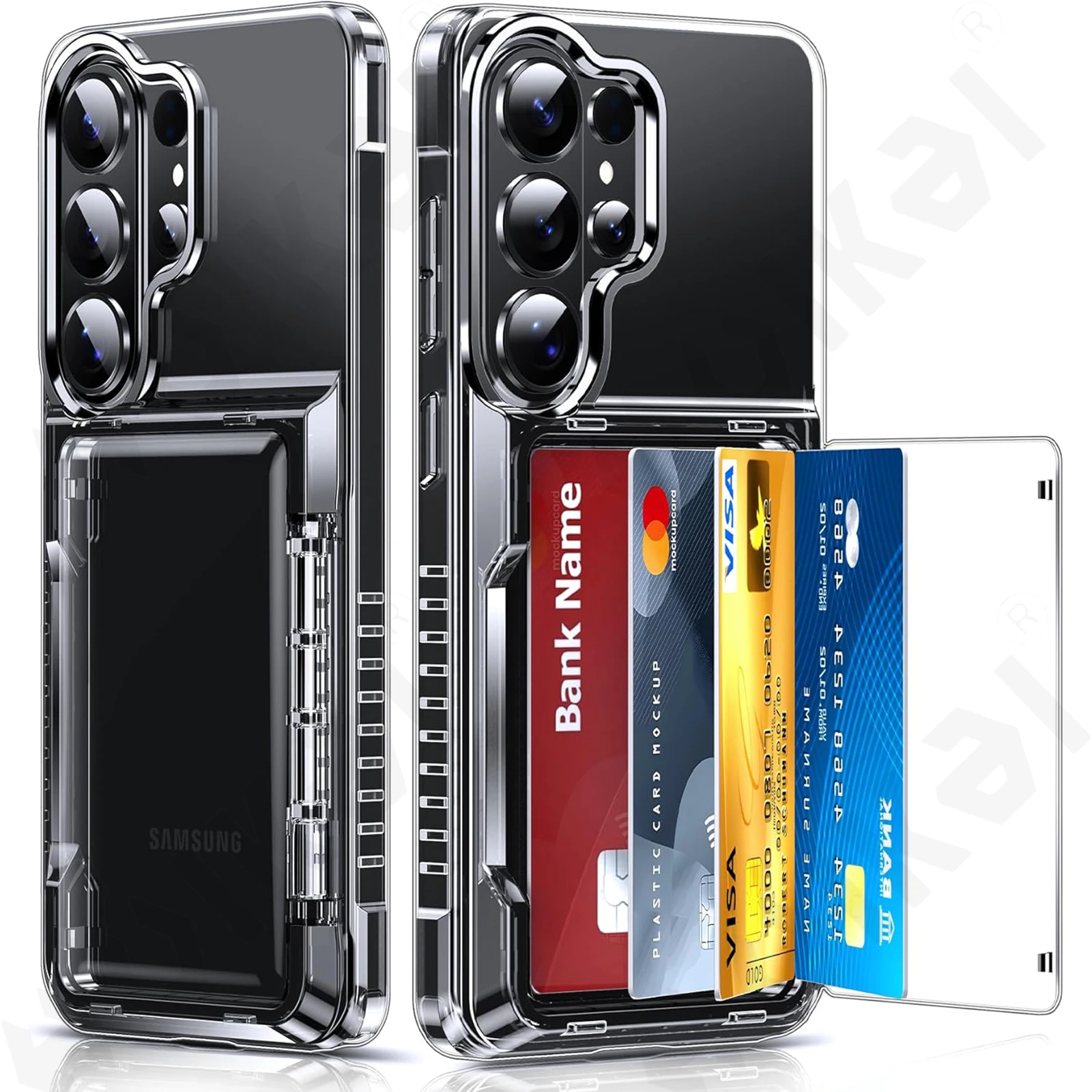 Premium Wallet Case with Card Holder & ID Slot - Scratch-Resistant Rugged TPU Cover