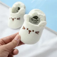 Chaussures de berceau pour nouveau-né, garçons et filles, décontractées, premiers pas, oreilles d'animaux mignonnes, semelles souples, antidérapantes, chaussures plates pour tout-petits de 0 à 18 mois 4