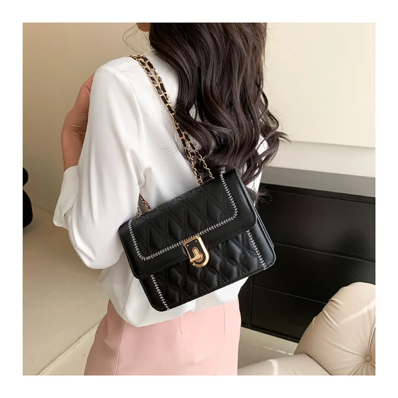 High End Retro Crossbody Bag Trendy Versatile Women's Light Luxury Chain Square Shoulder Bag Fashion Shoulder Crossbody Bag