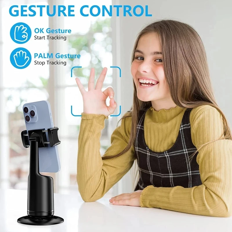 360 Rotation Gimbal Stabilizer AI Following Face Tracking Desktop Gimbal PTZ For Smartphone Live handheld gimbal stabilizer handheld gimbal gimbal stabilizer