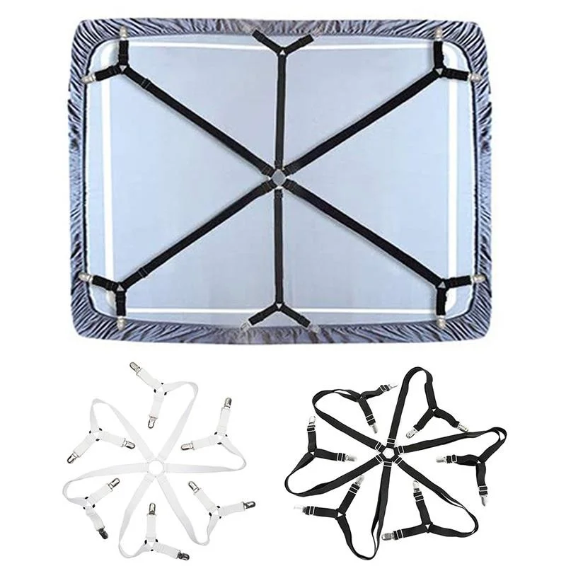 Bed Sheet Holder with 12 Clips, Bed Sheet Cover Holder with Elastic Adjustable Clips, Suitable for Home Use in Dormitories