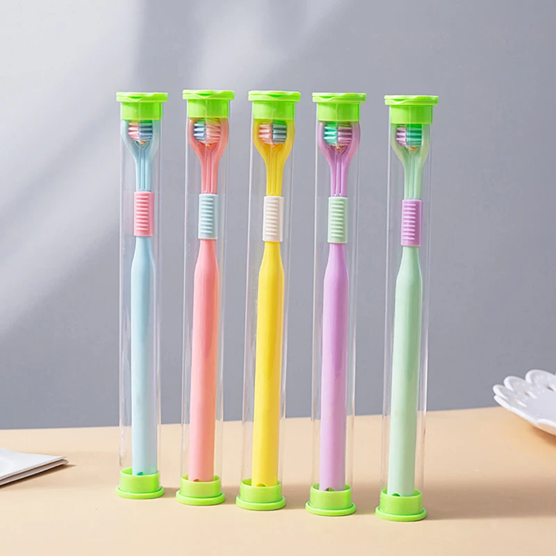 

1Pc 3D Stereo Three-Sided Toothbrush PBT Ultra Fine Soft Hair Adult Toothbrushes Deep Cleaning Oral Care Teeth Brush