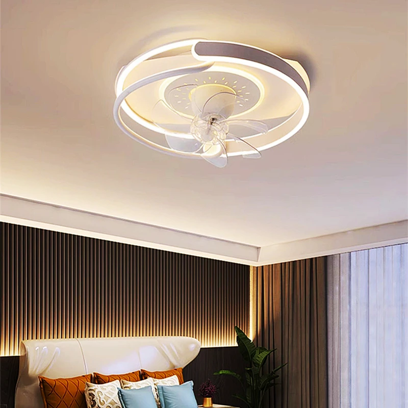 Smart 360&deg; Rotating Ceiling Fan Lights 6 Wind Speeds Bedroom Living Room Remote Control Chandelier