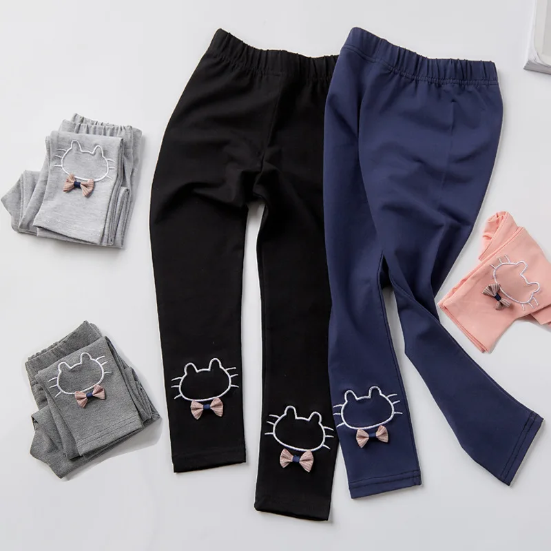 Spring Girls Leggings Cotton Trousers Kids Pants Girls Pants Skinny Print Cartoon Pattern Children Leggings Trousers girl leggings girl skirt trousers