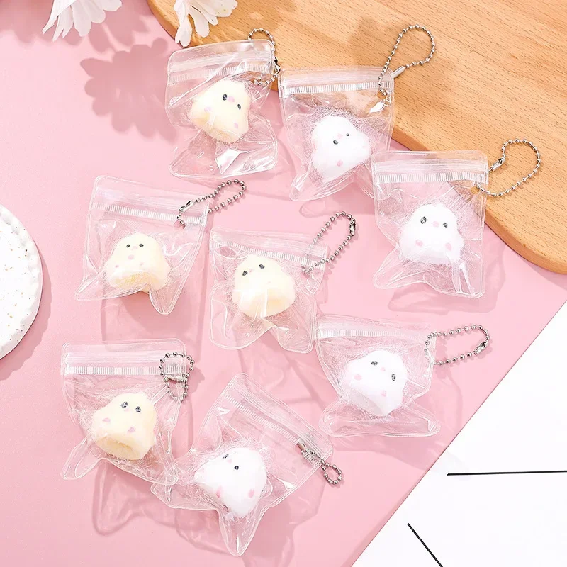 1/2Pcs Mini Kawaii Slow Rebound Relief Squeeze Toys Sticky TPR Squishy Mini Chick Stress Reliever Toys Squishy New Fidget Prop 5