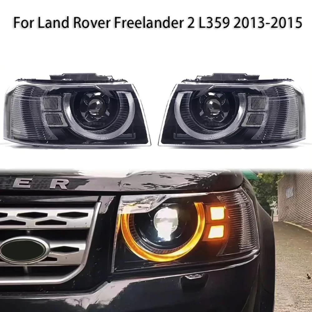

For Land Rover Freelander 2 L359 2013-2015 LED Headlights Dual Beam Projector Fit Plug and Play
