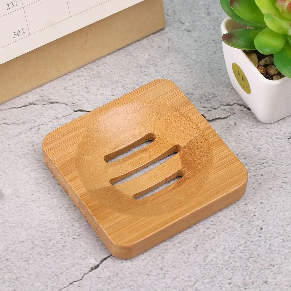 Bamboo Soap Dish Box Toilet Container