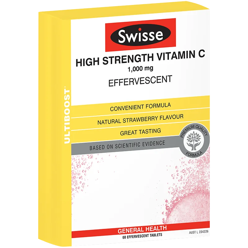 

Swisse Vitamin C Effervescent Tablets 60 Tablets/Bottle Free Shipping