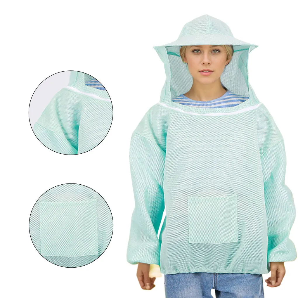 Beekeeping Anti-bee Clothing Breathable Dedicated Beekeeping Suit Beekeeper Half body with bee-proof cap Equipment